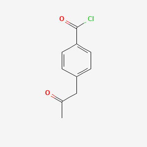 molecular formula C10H9ClO2 B8651912 4-(2-Oxopropyl)benzoyl chloride CAS No. 74733-17-8