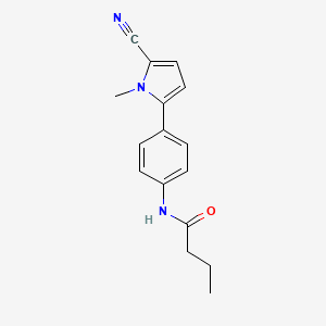 molecular formula C16H17N3O B8652042 N-[4-(5-cyano-1-methyl-1H-pyrrol-2-yl)phenyl]butanamide CAS No. 921631-43-8