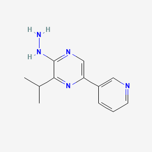 2-Hydrazinyl-3-(propan-2-yl)-5-(pyridin-3-yl)pyrazine