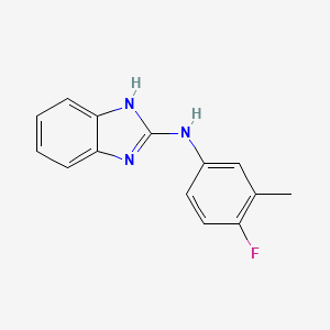 molecular formula C14H12FN3 B8652076 N-(4-Fluoro-3-methylphenyl)-1H-benzimidazol-2-amine CAS No. 917974-41-5