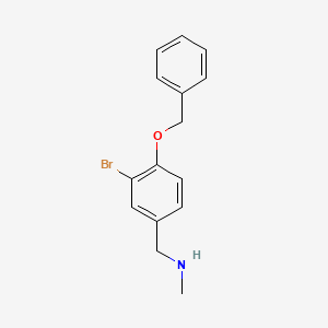 molecular formula C15H16BrNO B8652096 n-(4-Benzyloxy-3-bromo benzyl)-n-methylamine CAS No. 398151-35-4