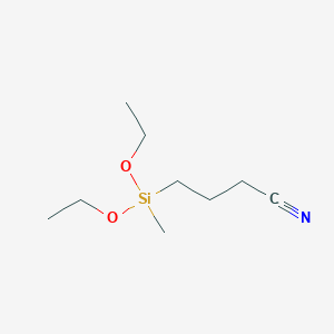 molecular formula C9H19NO2Si B086523 Butanenitrile, 4-(diethoxymethylsilyl)- CAS No. 1067-99-8