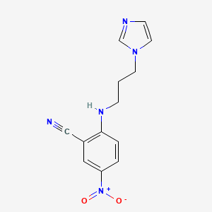 2-(3-Imidazol-1-ylpropylamino)-5-nitrobenzonitrile