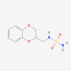 molecular formula C9H12N2O4S B8652382 N-(2,3-Dihydro-1,4-benzodioxin-2-ylmethyl)sulfuric diamide 