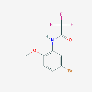 molecular formula C9H7BrF3NO2 B8652420 N-(5-bromo-2-methoxyphenyl)-2,2,2-trifluoroacetamide 
