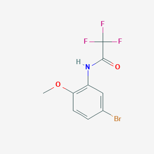 molecular formula C9H7BrF3NO2 B8652420 N-[5-bromo-2-(methyloxy)phenyl]-2,2,2-trifluoroacetamide 