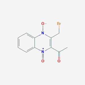molecular formula C11H9BrN2O3 B8652433 Ethanone, 1-[3-(bromomethyl)-1,4-dioxido-2-quinoxalinyl]- CAS No. 60949-39-5
