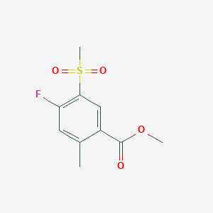 molecular formula C10H11FO4S B8652694 Methyl 4-fluoro-5-methanesulfonyl-2-methylbenzoate CAS No. 190367-50-1