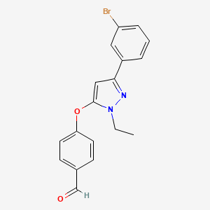 4-{[3-(3-bromophenyl)-1-ethyl-1H-pyrazol-5-yl]oxy}benzaldehyde