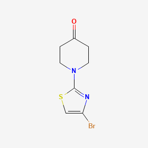molecular formula C8H9BrN2OS B8652776 1-(4-Bromothiazol-2-yl)piperidin-4-one 