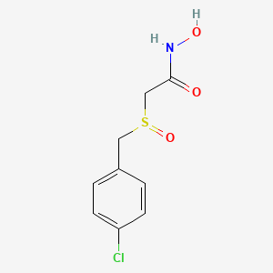 molecular formula C9H10ClNO3S B8652780 2-(((4-Chlorophenyl)methyl)sulfinyl)-N-hydroxyacetamide CAS No. 65050-89-7