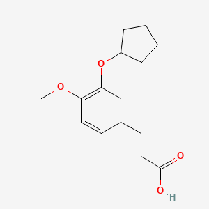 molecular formula C15H20O4 B8652848 3-(3-Cyclopentoxy-4-methoxyphenyl)-n-propanoic acid 