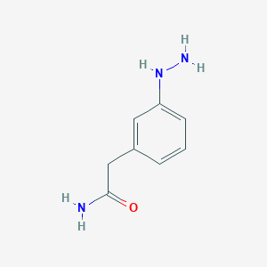 molecular formula C8H11N3O B8652856 3-(2-Amino-2-oxoethyl)phenyl hydrazine 