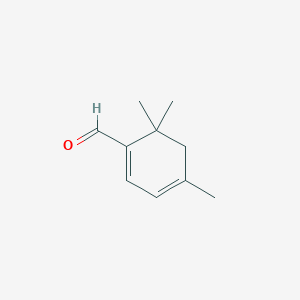 molecular formula C10H14O B8652877 4,6,6-Trimethyl-1,3-cyclohexadiene-1-carboxaldehyde CAS No. 41793-01-5