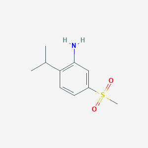 molecular formula C10H15NO2S B8652895 2-Isopropyl-5-(methylsulfonyl)aniline 