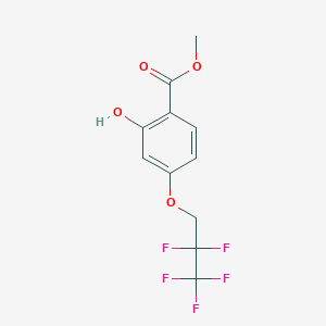 molecular formula C11H9F5O4 B8652947 Methyl 2-hydroxy-4-(2,2,3,3,3-pentafluoropropoxy)benzoate CAS No. 651331-87-2