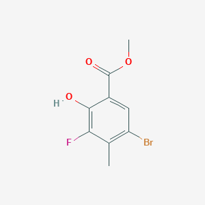 molecular formula C9H8BrFO3 B8652950 Methyl 5-bromo-3-fluoro-2-hydroxy-4-methylbenzoate 