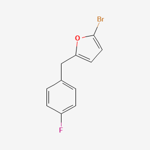molecular formula C11H8BrFO B8652958 2-bromo-5-(4-fluorobenzyl)furan CAS No. 154355-81-4
