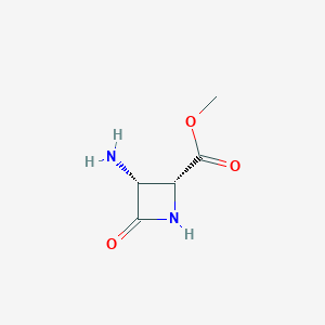 molecular formula C5H8N2O3 B8652981 Methyl (2R,3R)-3-amino-4-oxoazetidine-2-carboxylate CAS No. 72079-37-9