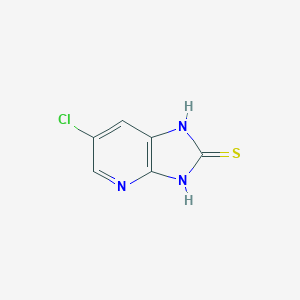molecular formula C6H4ClN3S B008653 6-chloro-1,3-dihydro-2H-imidazo[4,5-b]pyridine-2-thione CAS No. 19918-37-7
