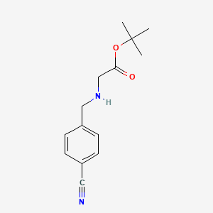 molecular formula C14H18N2O2 B8653096 tert-butyl 2-[(4-cyanophenyl)methylamino]acetate 