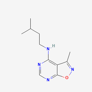molecular formula C11H16N4O B8653115 3-methyl-N-(3-methylbutyl)-[1,2]oxazolo[5,4-d]pyrimidin-4-amine 