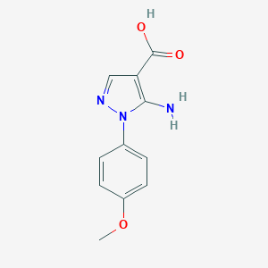 molecular formula C11H11N3O3 B086532 5-Amino-1-(4-methoxyphenyl)-1H-pyrazole-4-carboxylic acid CAS No. 14678-95-6