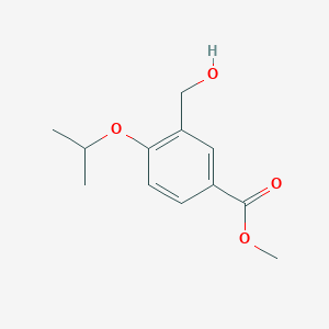 molecular formula C12H16O4 B8653287 Methyl 3-(hydroxymethyl)-4-isopropoxybenzoate 