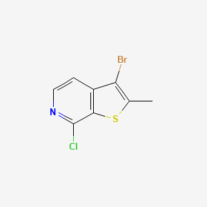 molecular formula C8H5BrClNS B8653308 3-Bromo-7-chloro-2-methylthieno[2,3-c]pyridine 