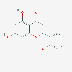 molecular formula C16H12O5 B086534 Flavone, 5,7-dihydroxy-2/'-methoxy- CAS No. 10458-35-2