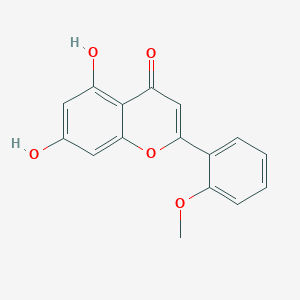 molecular formula C16H12O5 B086534 4H-1-Benzopyran-4-one, 5,7-dihydroxy-2-(2-methoxyphenyl)- CAS No. 10458-35-2