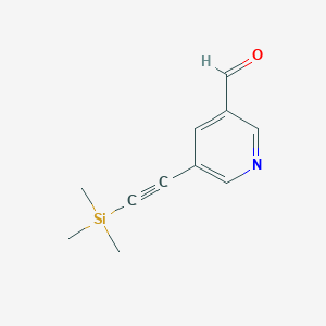 5-((Trimethylsilyl)ethynyl)nicotinaldehyde