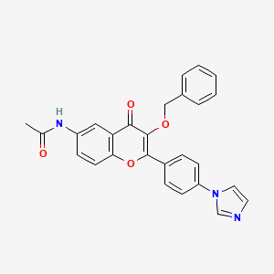 (4-(imidazol-1-yl)-phenyl]-3-benzyloxy-6-acetamido-4H-1-benzopyran-4-one
