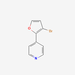 molecular formula C9H6BrNO B8653462 4-(3-bromofuran-2-yl)pyridine 