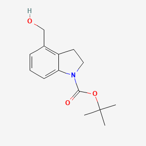molecular formula C14H19NO3 B8653474 Tert-butyl 4-(hydroxymethyl)-2,3-dihydro-1h-indole-1-carboxylate 