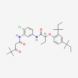 Pentanamide, N-[5-[[2-[2,4-bis(1,1-dimethylpropyl)phenoxy]-1-oxobutyl]amino]-2-chlorophenyl]-4,4-dimethyl-3-oxo-