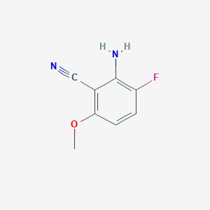 molecular formula C8H7FN2O B8653500 2-Amino-3-fluoro-6-methoxybenzonitrile 