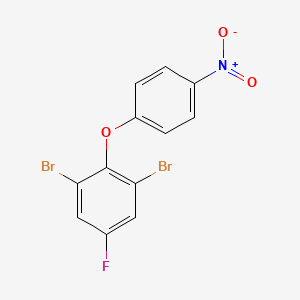 molecular formula C12H6Br2FNO3 B8653510 1,3-Dibromo-5-fluoro-2-(4-nitrophenoxy)benzene 