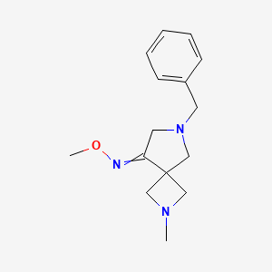2,6-Diazaspiro[3.4]octan-8-one, 2-methyl-6-(phenylmethyl)-, O-methyloxime
