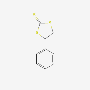 molecular formula C9H8S3 B8653563 4-Phenyl-1,3-dithiolane-2-thione CAS No. 3489-31-4