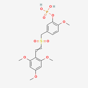 5-((2,4,6-Trimethoxystyrylsulfonyl)methyl)-2-methoxyphenyl dihydrogen phosphate