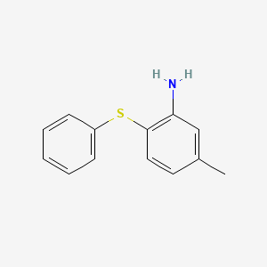 molecular formula C13H13NS B8653598 5-Methyl-2-phenylsulfanyl-phenylamine 