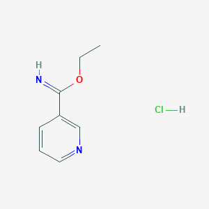 molecular formula C8H11ClN2O B8653650 Ethylnicotinimidatehydrochloride 