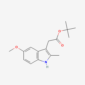 molecular formula C16H21NO3 B8653720 tert-butyl 2-(5-methoxy-2-methyl-1H-indol-3-yl)acetate 