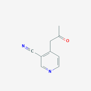 molecular formula C9H8N2O B8653829 4-(2-Oxopropyl)pyridine-3-carbonitrile CAS No. 23580-77-0