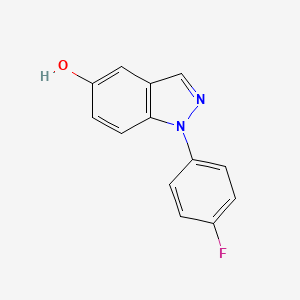 molecular formula C13H9FN2O B8653879 1-(4-Fluorophenyl)-1H-indazol-5-ol 