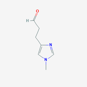 molecular formula C7H10N2O B8653914 3-(1-methyl-1H-imidazol-4-yl)propanal 