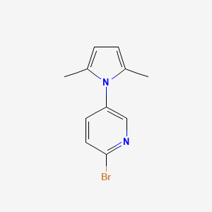 molecular formula C11H11BrN2 B8653929 2-bromo-5-(2,5-dimethyl-1H-pyrrol-1-yl)pyridine 