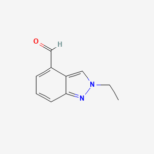 molecular formula C10H10N2O B8653979 2-ethyl-2H-indazole-4-carbaldehyde 