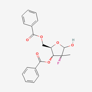 molecular formula C20H19FO6 B8654017 ((2R,3R,4R)-3-(benzoyloxy)-4-fluoro-5-hydroxy-4-Methyltetrahydrofuran-2-yl)Methyl benzoate 